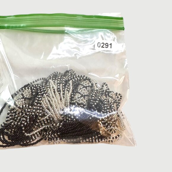 Elegant Black & White Beaded Necklace Geometric Patterns & Twisted Design OUC - Picture 10 of 10